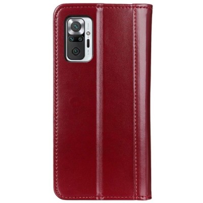 Xiaomi Redmi Note 10 Pro bordo ādas atvērams maciņš ar magnetu | Vacins.lv