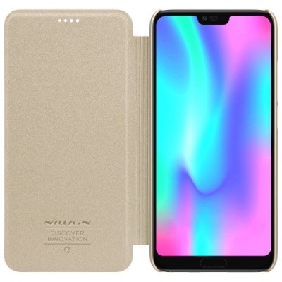 Huawei Honor 10 „Nillkin“ Sparkle atvēramais zelta maciņš | Vacins.lv