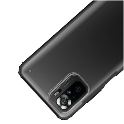 Xiaomi Redmi Note 10S (Note 10 4G, Poco M5s) „Armor“ matēts apmales melnā krāsā apvalks | Vacins.lv
