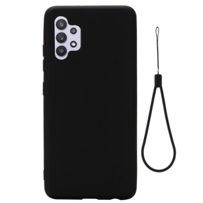 Samsung Galaxy A32 4G (A325F) „Shell“ cieta silikona (TPU) melns apvalks | vacins.lv