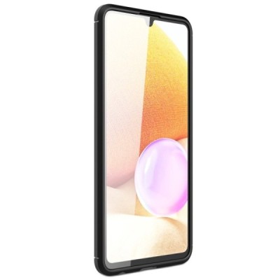 Samsung Galaxy A32 4G (A325F) Carbon cieta silikona (TPU) melns apvalks | vacins.lv