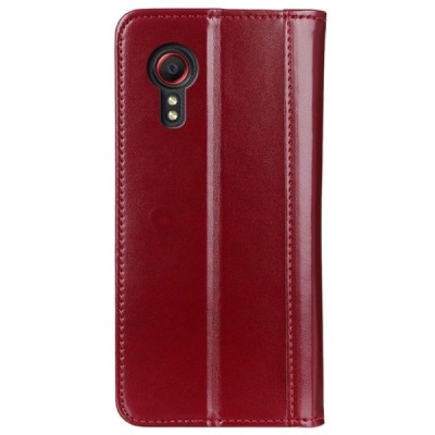 Samsung Galaxy Xcover 5 (G525) „Split“ Magnet juodas odinis atverčiamas dėklas - knygutė su magnetu | Priedai.lt