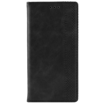 Samsung Galaxy XCover Pro (G715) Vintage melns ādas atvērams maciņš ar magnetu | Vacins.lv