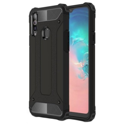 Pastiprinātas aizsardzības melns Samsung Galaxy A20s (A207F) apvalks | Vacins.lv