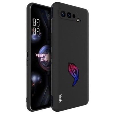 Asus Rog Phone 5 (ZS673KS) „Imak“ cieta silikona (TPU) melns apvalks | vacins.lv