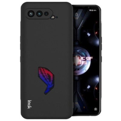 Asus Rog Phone 5 (ZS673KS) „Imak“ cieta silikona (TPU) melns apvalks | vacins.lv