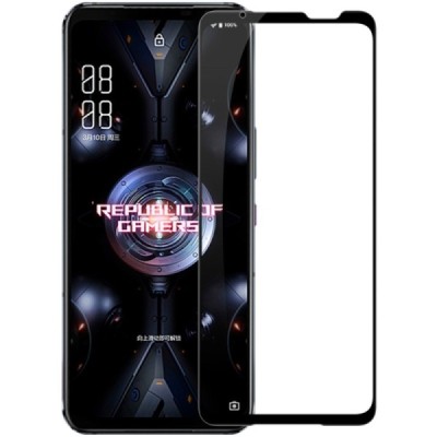 Asus Rog Phone 5 (ZS673KS) Nillkin CP+ Pro 9H Tempered Glass sustiprintos apsaugos juodas pilnai dengiantis apsauginis ekrano st