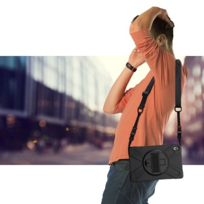 Lenovo Tab P11 11" (J606F) pastiprinātas aizsardzības melns (360°) apvalks, vaciņš | Vacins.lv