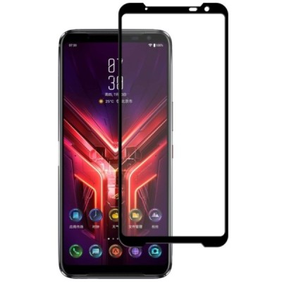 Asus Rog Phone 3 (ZS661KS) „Mocolo“ 9H Tempered Glass sustiprintos apsaugos juodas pilnai dengiantis apsauginis ekrano stiklas 0