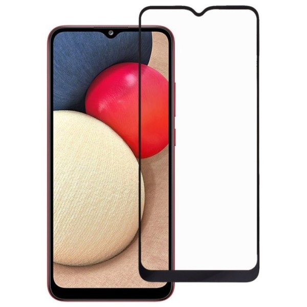 „Rurihai“ Tempered Glass ekrāna aizsargstikls 0.26 mm - melns (Galaxy A02s)