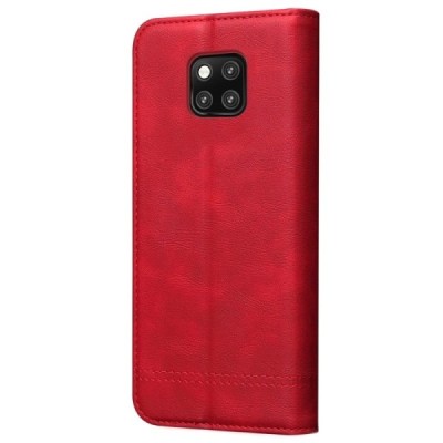 Huawei Mate 20 Pro Deluxe ādas atvēramais sarkans maciņš (maks) | Vacins.lv