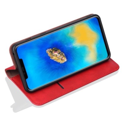 Huawei Mate 20 Pro Deluxe ādas atvēramais sarkans maciņš (maks) | Vacins.lv