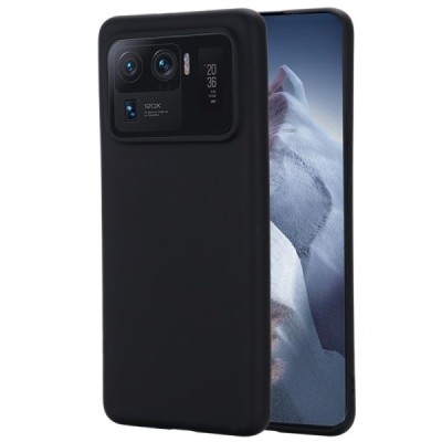 Xiaomi Mi 11 Ultra „Shell“ cieta silikona (TPU) melns apvalks | vacins.lv