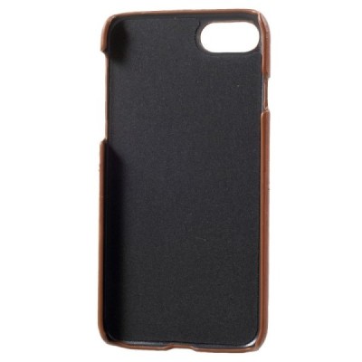 Apple iPhone 7 (iPhone 8) brūns ādas futrālis ar iebūvētu karšu turētāju | Vacins.lv