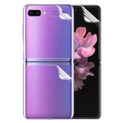 Samsung Galaxy Z Flip (F700) Calans apsauginė skaidri (pilnai dengianti) ekrano ir nugarėlės plėvelė | Priedai.lt
