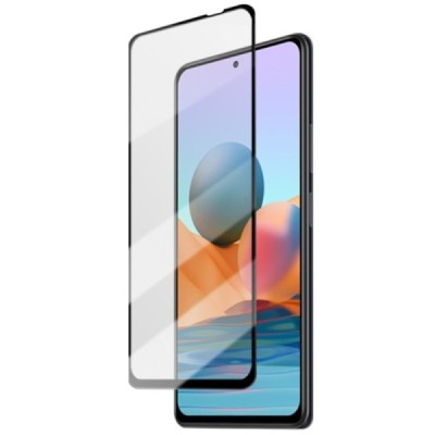 Xiaomi Redmi Note 10 Pro „Mocolo“ 9H Tempered Glass sustiprintos apsaugos juodas pilnai dengiantis apsauginis ekrano stiklas 0,2
