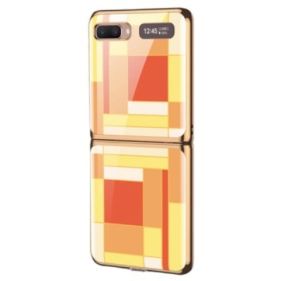 Samsung Galaxy Z Flip (F700) GKK Pattern dzeltens plastika apvalks | vacins.lv