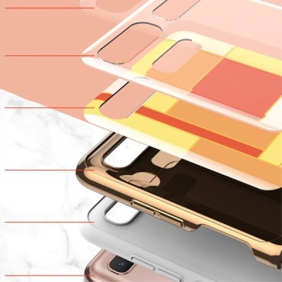 Samsung Galaxy Z Flip (F700) GKK Pattern dzeltens plastika apvalks | vacins.lv