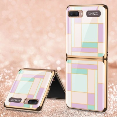 Samsung Galaxy Z Flip (F700) GKK Pattern violeta plastika apvalks | vacins.lv