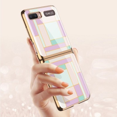 Samsung Galaxy Z Flip (F700) GKK plastikinis violetinis dėklas - nugarėlė | Priedai.lt