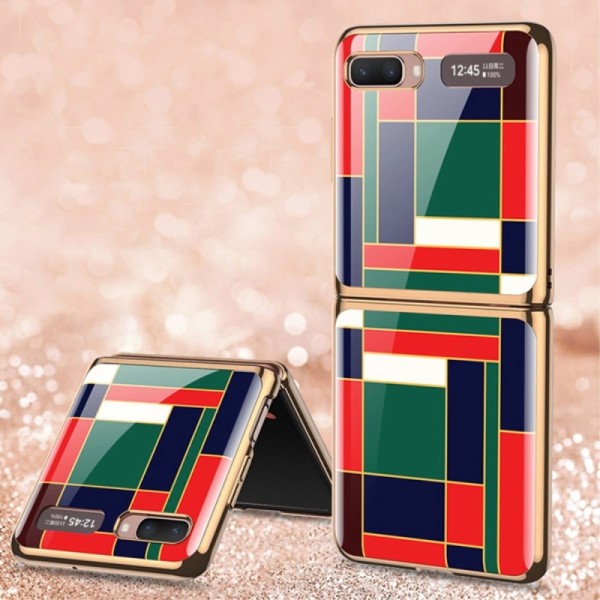 „GKK“ Pattern plastmasas apvalks - zaļš (Galaxy Z Flip)