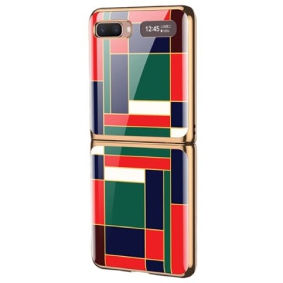 Samsung Galaxy Z Flip (F700) GKK Pattern zaļš plastika apvalks | Vacins.lv
