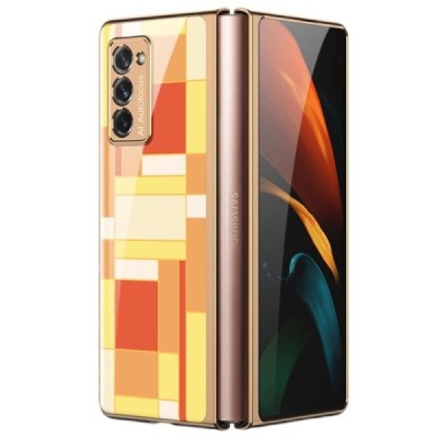 Samsung Galaxy Z Fold2 5G (F916B) GKK Pattern dzeltens plastika apvalks | vacins.lv