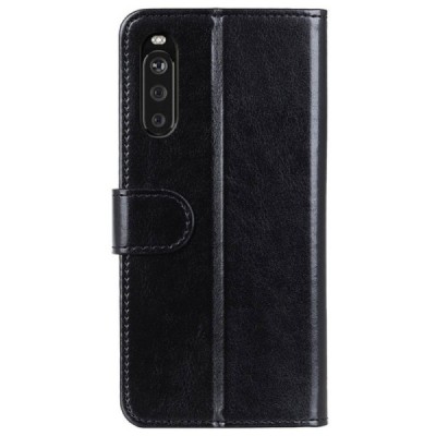 Sony Xperia 10 III sērijas melns atvērams maciņš, maks | Vacins.lv