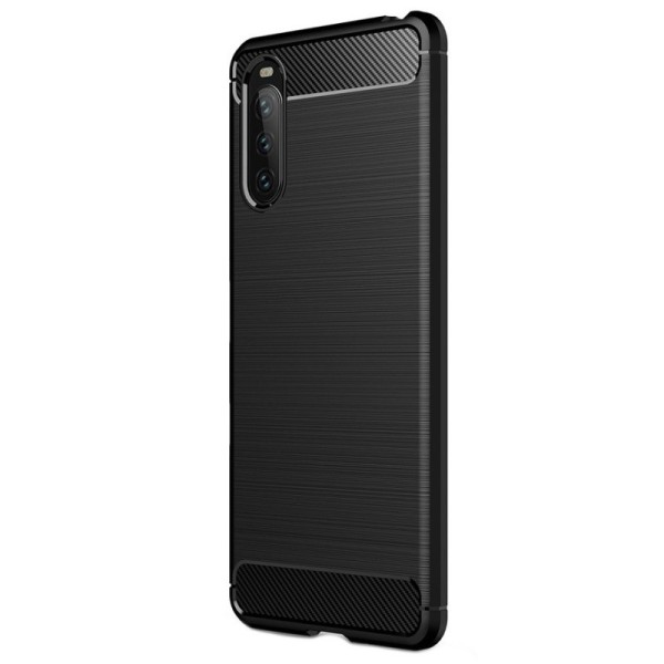 „Carbon“ cieta silikona (TPU) vāciņš - melns (Xperia 10 III)