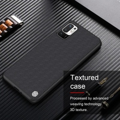 Xiaomi Poco M3 Pro (Redmi Note 10 5G) „Nillkin“ Textured Case melns apvalks | vacins.lv