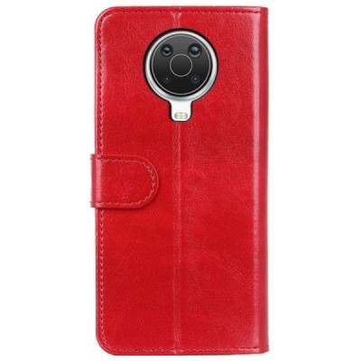 Nokia 6.3 (2021), G10, G20 sarkans atvērams maciņš, maks | Vacins.lv