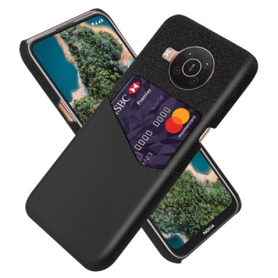 Nokia X20 (X10) „KSQ“ Shell melns ādas apvalks ar iebūvētu karšu turētāju | Vacins.lv