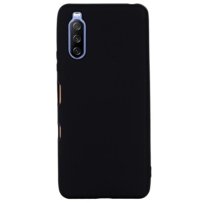 Sony Xperia 10 III Shell cieta silikona (TPU) melns apvalks | vacins.lv