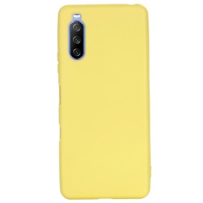 Sony Xperia 10 III Shell cieta silikona (TPU) dzeltens apvalks | vacins.lv