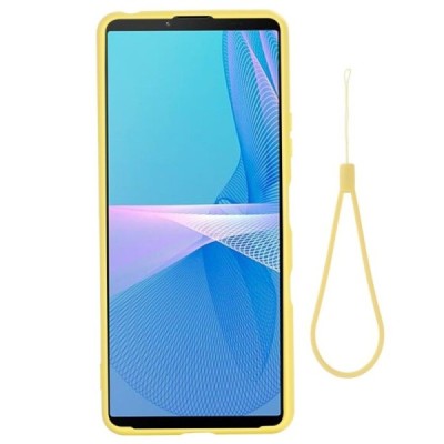 Sony Xperia 10 III Shell cieta silikona (TPU) dzeltens apvalks | vacins.lv
