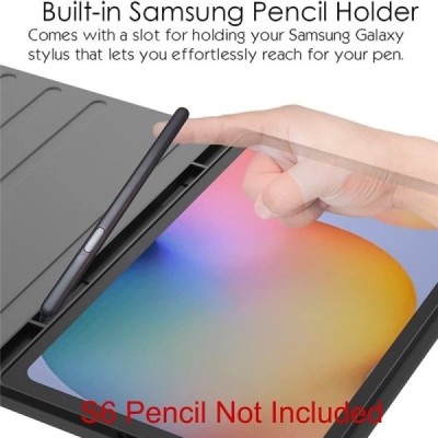 Samsung Galaxy Tab S7 11" (T875, T870) atverčiamas mėlynas odinis dėklas su bluetooth belaide klaviatūra | Priedai.lt