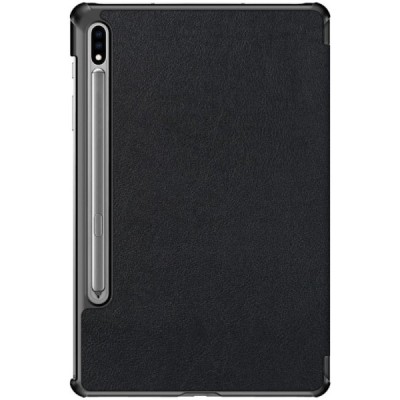 Samsung Galaxy Tab S7 FE 12.4", S7+ 12.4" (T976) atverčiamas juodas odinis dėklas - knygutė (sulankstomas) | Priedai.lt