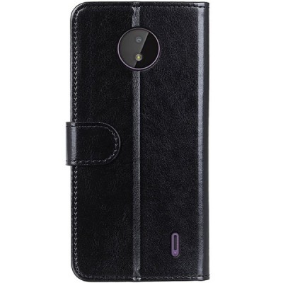 Nokia C10, C20 melns atvērams maciņš, maks | Vacins.lv