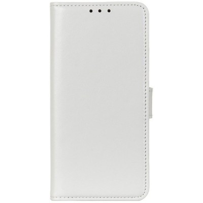 Nokia C10, C20 baltas odinis atverčiamas dėklas - knygutė | Priedai.lt