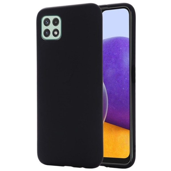 „Shell“ cieta silikona (TPU) apvalks - melns (Galaxy A22 5G)