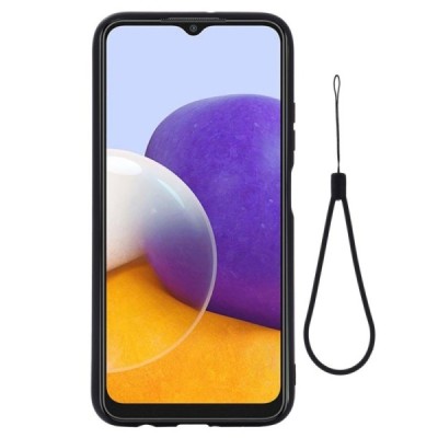 Samsung Galaxy A22 „Shell“ cieta silikona (TPU) melns apvalks | vacins.lv