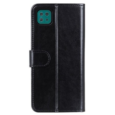 Samsung Galaxy A22 atvēramais ādas melns maciņš (maks) | Vacins.lv