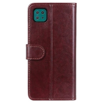 Samsung Galaxy A22 atvēramais ādas brūns maciņš (maks) | Vacins.lv