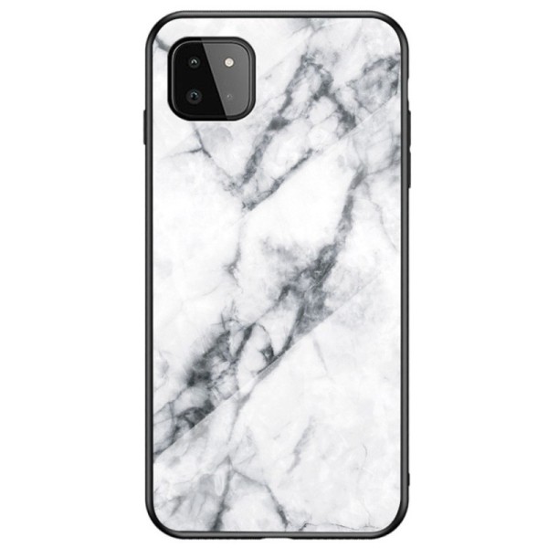 „Marble“ cieta silikona (TPU) apvalks - balts (Galaxy A22 5G)
