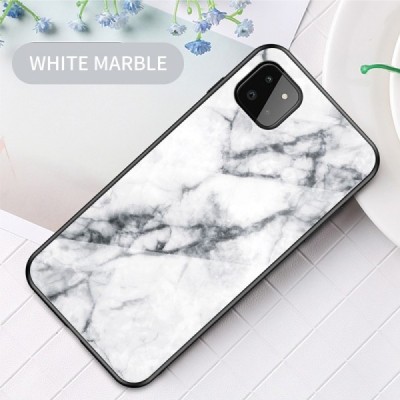 Samsung Galaxy A22 „Marble“ cieta silikona (TPU) balts apvalks | vacins.lv
