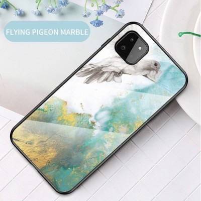 Samsung Galaxy A22 „Marble“ cieta silikona (TPU) zaļš apvalks | Vacins.lv