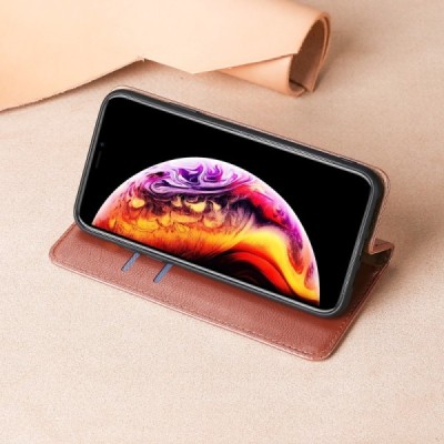 OnePlus Nord N10 5G Solīds zelta ādas atvērams maciņš | Vacins.lv