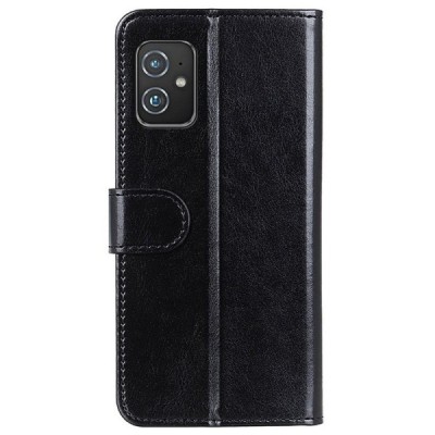 Asus Zenfone 8 (ZS590KS) atverčiamas juodas odinis dėklas - piniginė | Priedai.lt