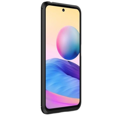 Xiaomi Poco M3 Pro (Redmi Note 10 5G) Carbon cieta silikona (TPU) melns apvalks | vacins.lv