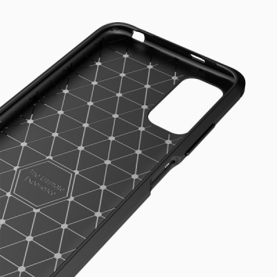 Xiaomi Poco M3 Pro (Redmi Note 10 5G) Carbon cieta silikona (TPU) melns apvalks | vacins.lv